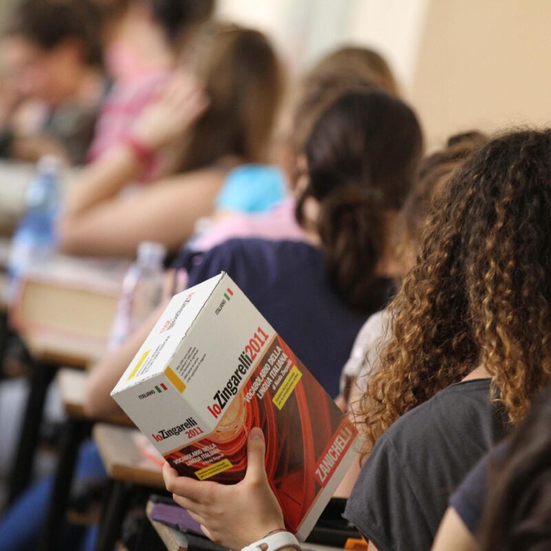 Al via gli esami di maturita' con la prima prova di italiano, 19 giugno 2013 a Napoli. ANSA/CESARE ABBATE