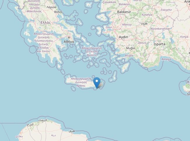 Forte terremoto a sud di Creta: magnitudo 5.3, paura ma nessun danno Forte terremoto a sud di Creta: magnitudo 5.3, paura ma nessun danno