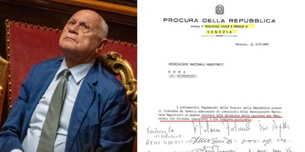 anm diffonde un documento nordio firm242 contro la separazione della carriere sottoscrisse un appello delle toghe nel 1994
