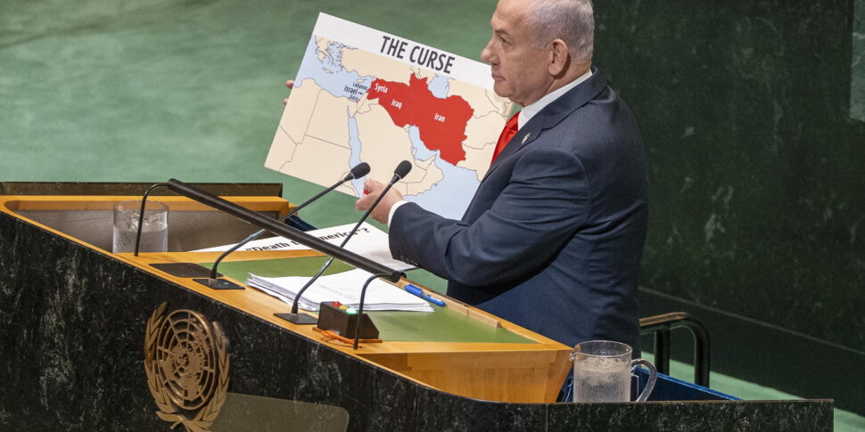 show di netanyahu all onu finiremo il lavoro a gaza non abbiamo dimenticato i nostri ostaggi