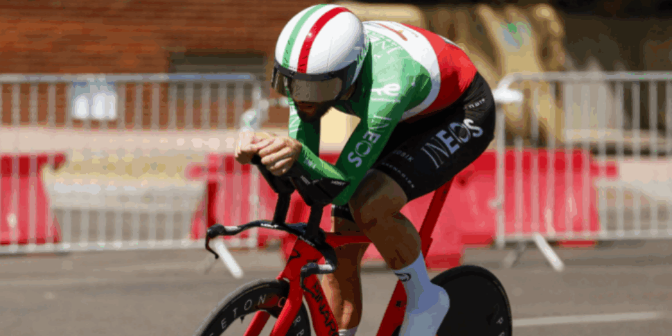 ciclismo ganna 232 un razzo alla vuelta vince la crono in 13 minuti