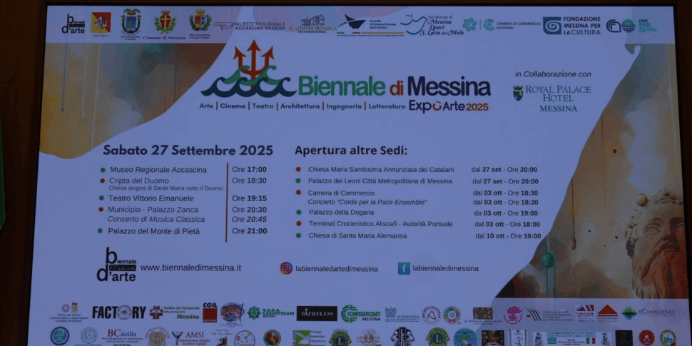 Biennale d'arte, fino al 23 novembre a Messina un museo diffuso