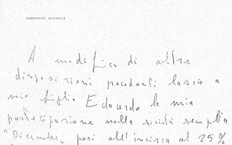 Eredità Agnelli, spunta un nuovo testamento dell