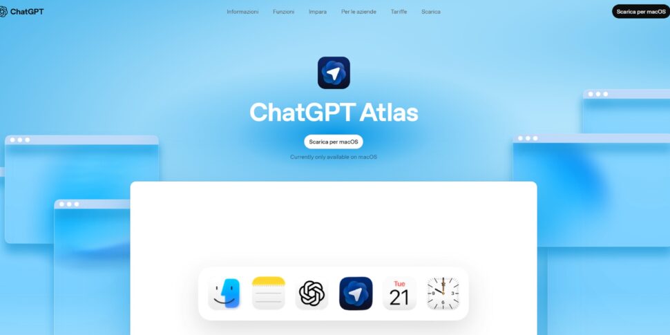 OpenAI presenta "Atlas", il suo browser di ricerca che rilancia la sfida a Google