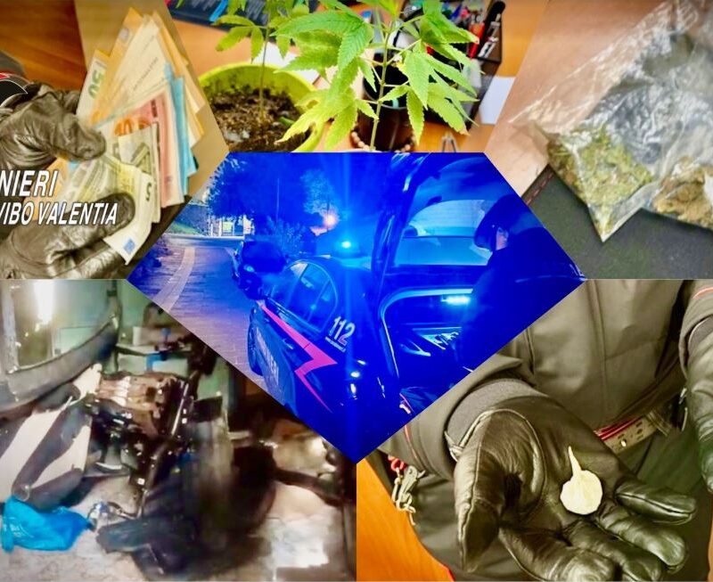 Vibo Valentia: armi, droga, ricettazione e lavoro nero. Otto persone denunciate
