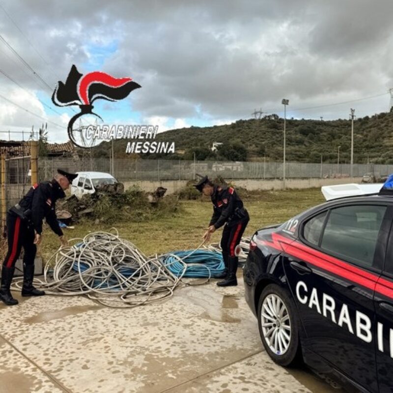 Quattro persone arrestate per furto aggravato di rame tra S. Lucia e S. Filippo del Mela