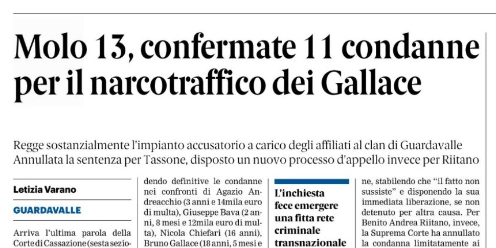 Rassegna stampa 13-11-2025 edizioni Calabria