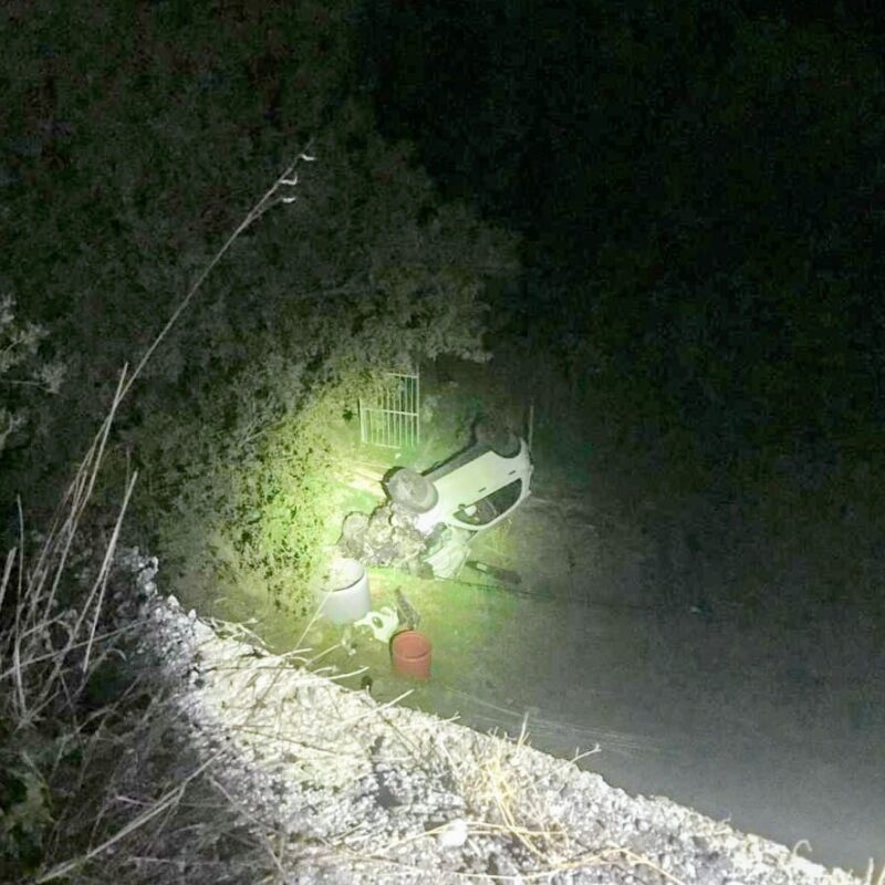 Incidente a Messina, auto in una scarpata a Larderia: padre, madre e figlia in ospedale