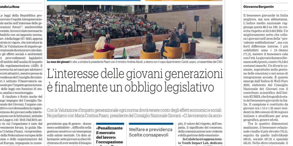 su noi magazine l8217impegno del consiglio nazionale giovani e la scuola in prima linea nel contrasto alla violenza di genere da Feedpress.me su noi magazine l8217impegno del consiglio nazionale giovani e la scuola in prima linea nel contrasto alla violenza di genere