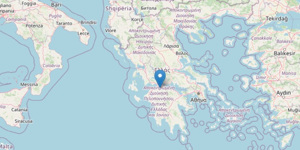 Grecia: scossa di terremoto magnitudo 5.0 a 50 km da Patrasso Grecia: scossa di terremoto magnitudo 5.0 a 50 km da Patrasso