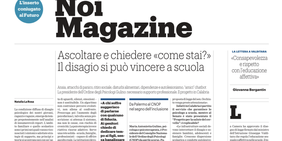 Su Noi Magazine il disagio giovanile e i dieci anni di UniVersoMe Su Noi Magazine il disagio giovanile e i dieci anni di UniVersoMe