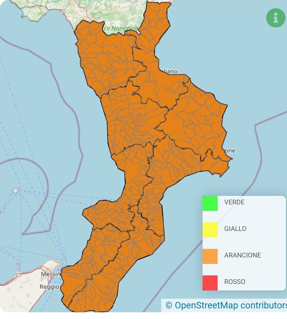 Allerta meteo arancione in Calabria: scuole chiuse a Catanzaro, Cosenza, Reggio Calabria e Vibo Valentia. L'elenco dei Comuni