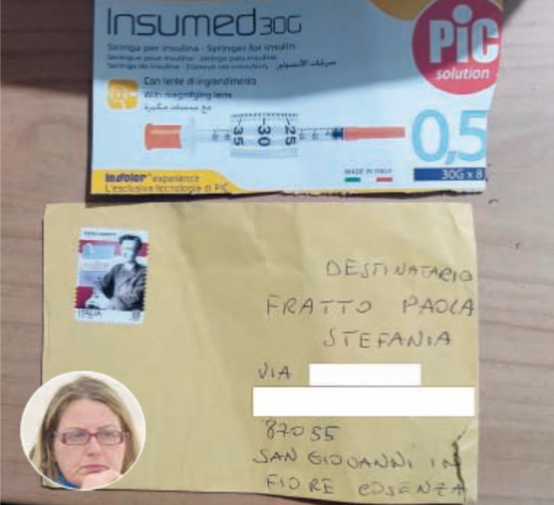 San Giovanni in Fiore, carta di siringa spedita alla candidata Stefania Fratto