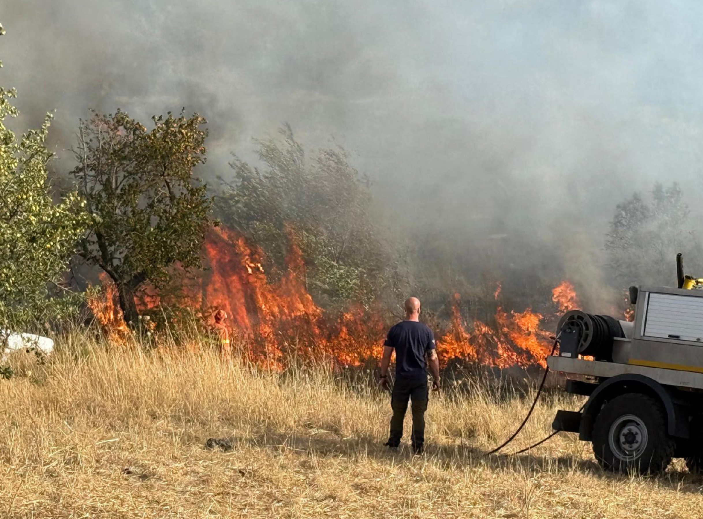 Caldo e vento alimentano gli incendi in Calabria, Canadair in azione: fiamme verso due villaggi turistici nel Catanzarese