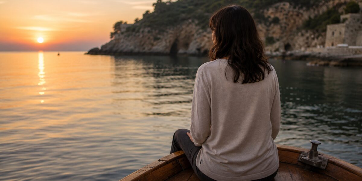 https://assets.gazzettadelsud.it/2026/07/Una-donna-di-spalle-seduta-su-una-barca-in-una-baia-del-Sud-allalba-1200x600.jpg