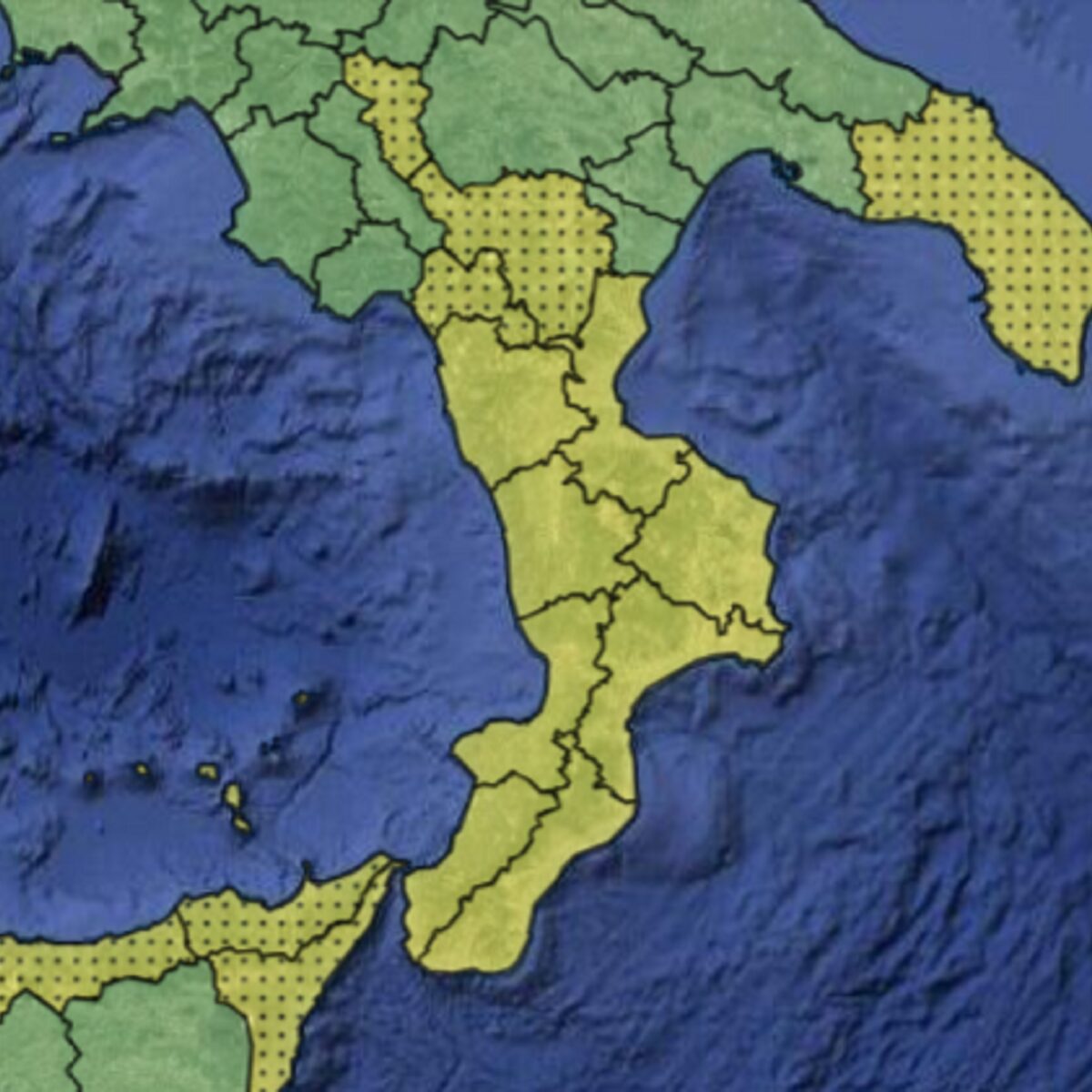 Allerta meteo gialla Calabria